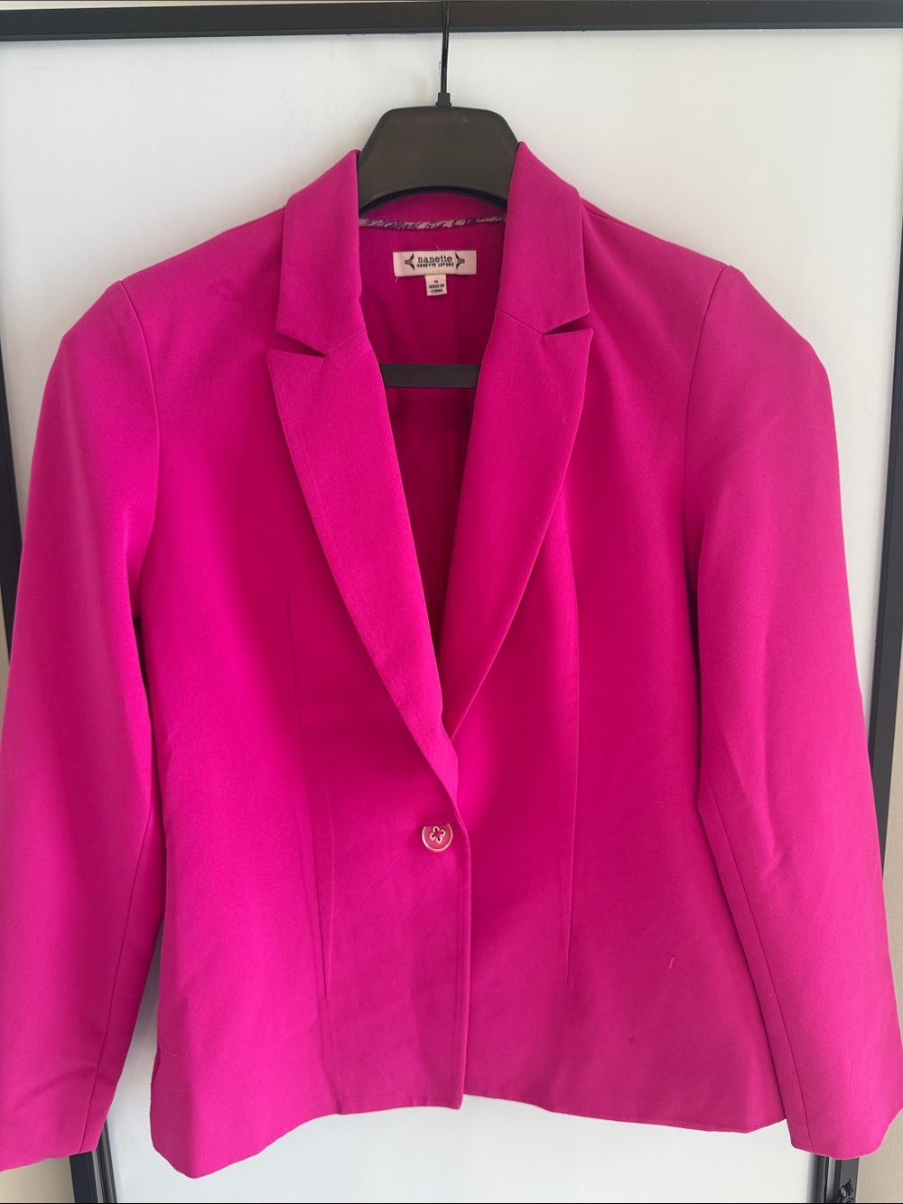 Nanette Lepore Hot Pink Tailored Single-Button Blazer